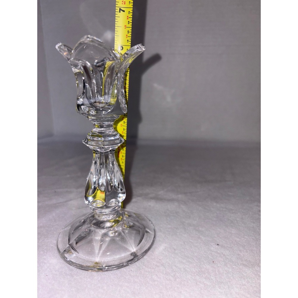 Gorham Crystallites Viscount Lead Crystal Candlestick Holder 6.75in Vintage - Picture 7 of 8